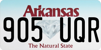 AR license plate 905UQR
