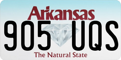 AR license plate 905UQS