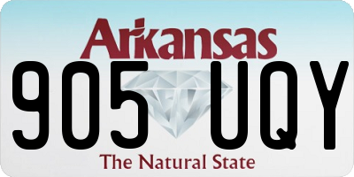 AR license plate 905UQY