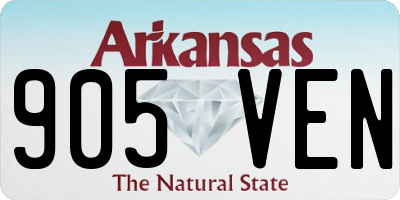 AR license plate 905VEN