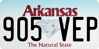 AR license plate 905VEP