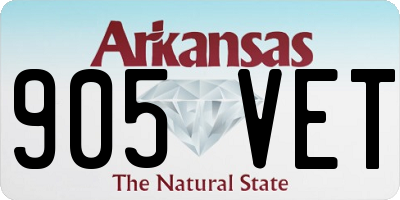 AR license plate 905VET