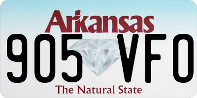 AR license plate 905VFO