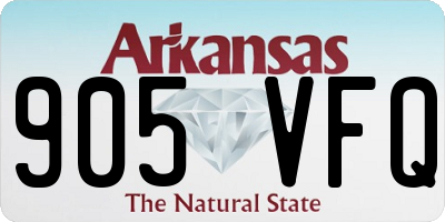AR license plate 905VFQ
