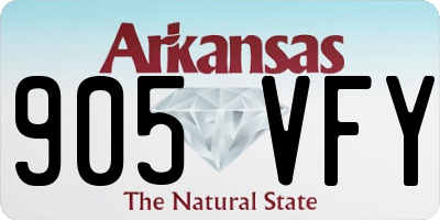 AR license plate 905VFY