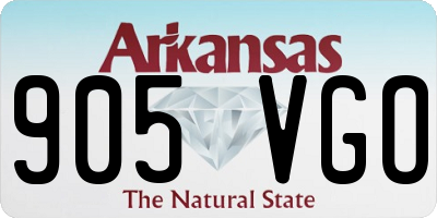 AR license plate 905VGO