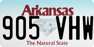 AR license plate 905VHW