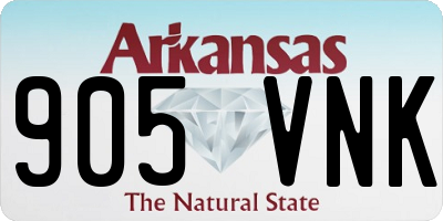AR license plate 905VNK