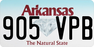 AR license plate 905VPB