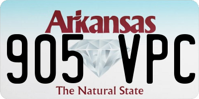 AR license plate 905VPC