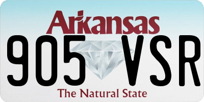 AR license plate 905VSR