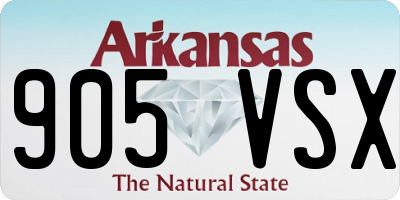 AR license plate 905VSX