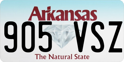 AR license plate 905VSZ