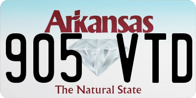 AR license plate 905VTD