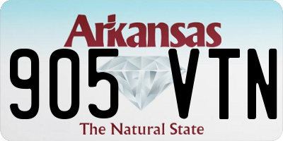 AR license plate 905VTN