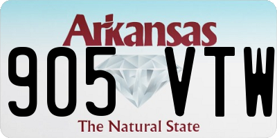 AR license plate 905VTW