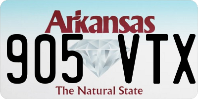 AR license plate 905VTX