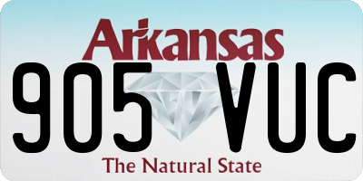 AR license plate 905VUC