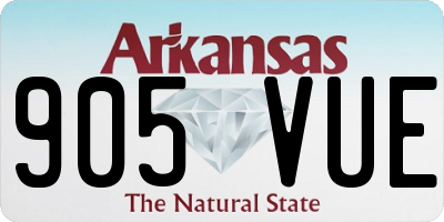 AR license plate 905VUE