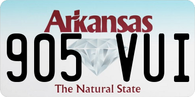 AR license plate 905VUI