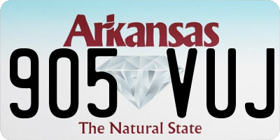 AR license plate 905VUJ