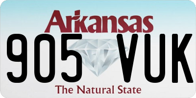 AR license plate 905VUK