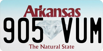 AR license plate 905VUM