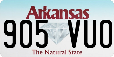 AR license plate 905VUO