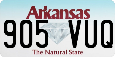 AR license plate 905VUQ