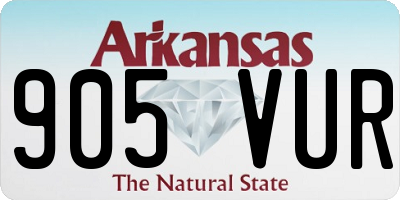 AR license plate 905VUR