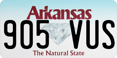 AR license plate 905VUS