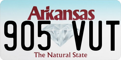 AR license plate 905VUT