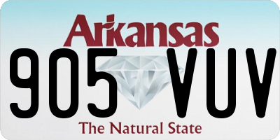 AR license plate 905VUV