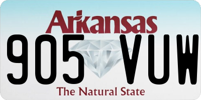 AR license plate 905VUW