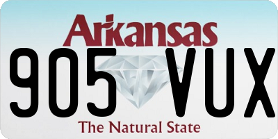 AR license plate 905VUX