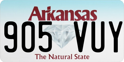 AR license plate 905VUY