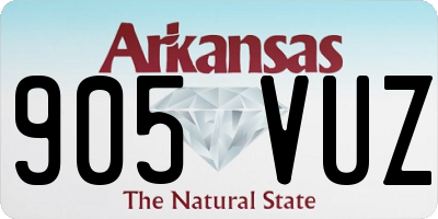 AR license plate 905VUZ
