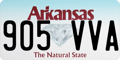AR license plate 905VVA