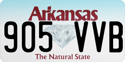 AR license plate 905VVB
