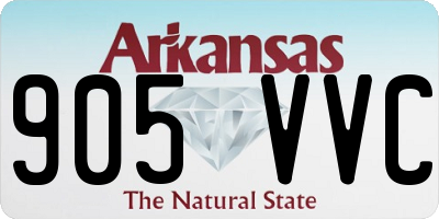 AR license plate 905VVC