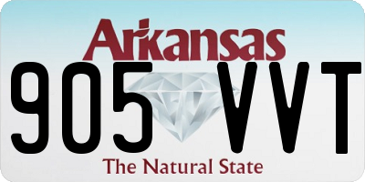 AR license plate 905VVT