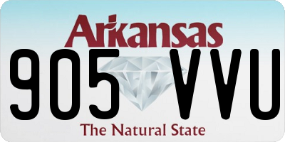 AR license plate 905VVU