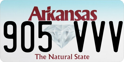 AR license plate 905VVV