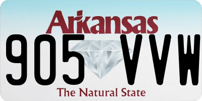 AR license plate 905VVW