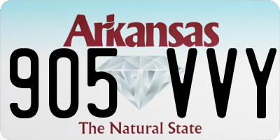 AR license plate 905VVY
