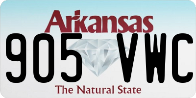 AR license plate 905VWC