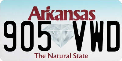 AR license plate 905VWD
