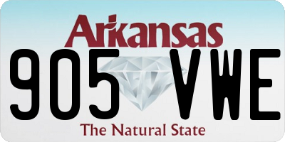 AR license plate 905VWE