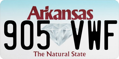 AR license plate 905VWF