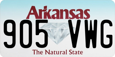 AR license plate 905VWG